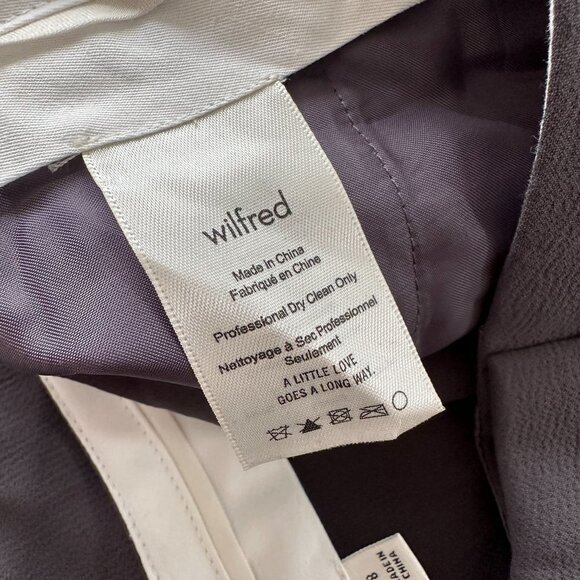 Wilfred Darontal Gray Crepe High Rise Pants Trousers Women's 8 Medium Slacks - Picture 3 of 9
